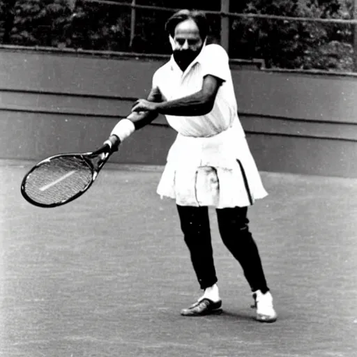 Image similar to photograph of Rabindranath Tagore playing tennis