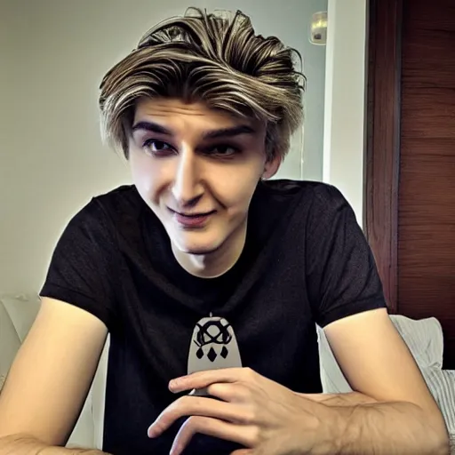 Image similar to really handsome gigachad xqc gigachad gambling : : realistic : : 1 dslr : : 1 - - quality 2