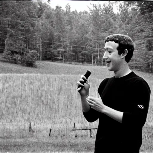 Image similar to photograph of mark zuckerberg at powder ridge rock festival, 1 9 7 0