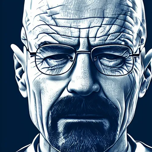 Image similar to a detailed portrait of walter white vaping, art illustration, incredibly highly detailed and realistic, 8 k, sharp focus