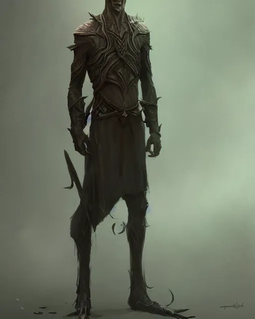 Image similar to character portrait of a slender half - elven man, by greg rutkowski, mark brookes, jim burns trending on artstation