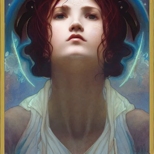 Prompt: beautiful ghost girl floating in a chapel, intricate, art by artgerm and greg rutkowski and alphonse mucha and william - adolphe bouguereau, high detailed, 4 k,