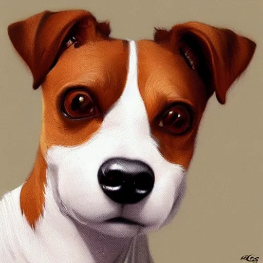 Prompt: portrait of jack russel terrier, cute pixar concept art, highly detailed, digital painting, artstation, concept art, smooth, sharp focus, illustration, art by artgerm, greg rutkowski and alphonse mucha