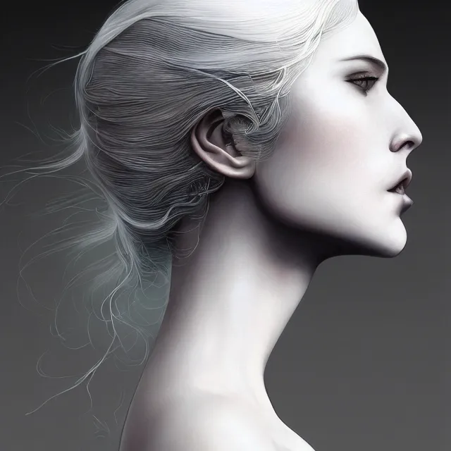 Prompt: world's new bestselling product by charlie bowater and anna dittmann and artgerm and clemens ascher, portrait, intricate, elegant, silver mist, product shot, macro, symmetrical face, highly detailed, dramatic lighting, sharp focus, octane render, trending on artstation, artstationhd, artstationhq, unreal engine, 4 k, 8 k