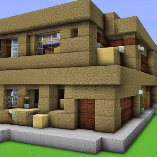 Prompt: minecraft house