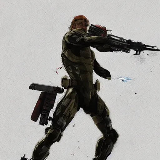 Image similar to Gecko, Metal Gear Solid Revengeance,Greg rutkowski, Trending artstation, cinematográfica, digital Art