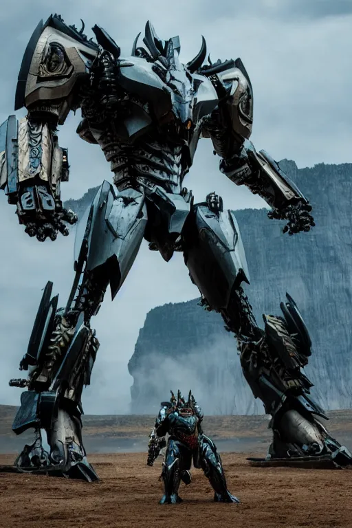 Image similar to cinematic still in westworld and pacific rim movie and ps 5 game machine warrior 5, intricate ornate wargreymon mecha warrior,