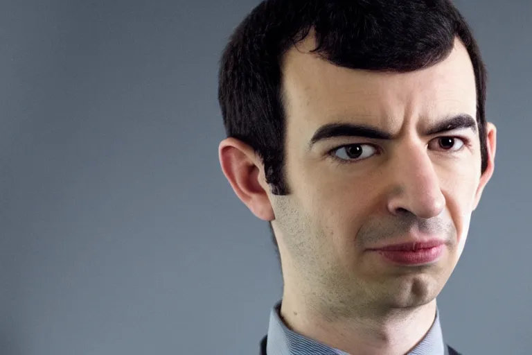 Image similar to live action film still of nathan fielder in the new sci - fi movie