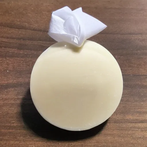 Image similar to a round soap is wearing a formal dress at office