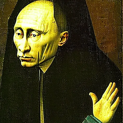 Image similar to putin by hieronymus bosch