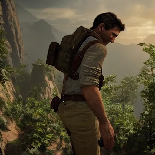 Prompt: “80 years nathan drake 4k high details”