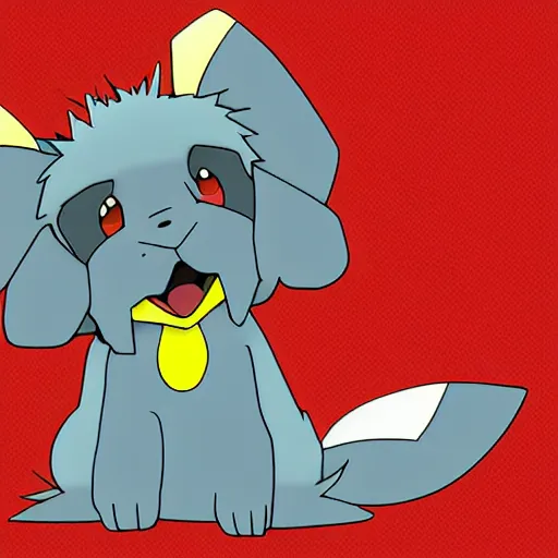 Image similar to pokemon that looks like a schnauzer in pokemon style