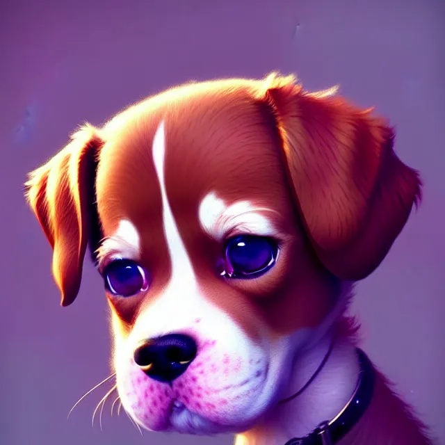 Prompt: an unbelievably cute puppy, trending on artstation, cgsociety, wlop, Behance, pixiv, astonishing, impressive, outstanding, epic, cinematic, stunning, gorgeous, concept artwork, much detail, much wow, extraordinary masterpiece!!!!!