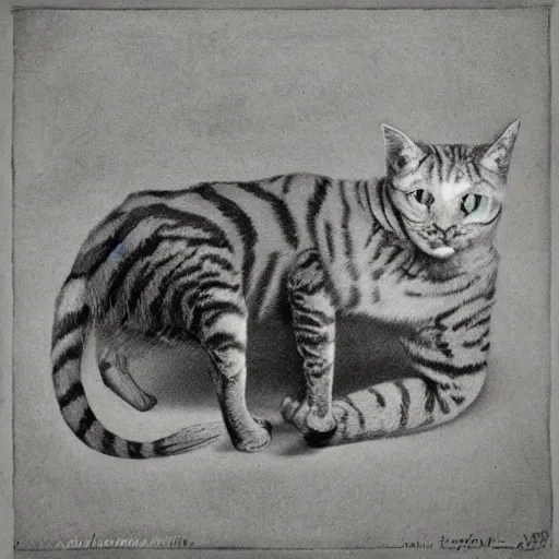 Prompt: “ gray ’ s anatomy ” aquatint etching feline veterinary diagram optical illusion 1 0 2 4 x 1 0 2 4