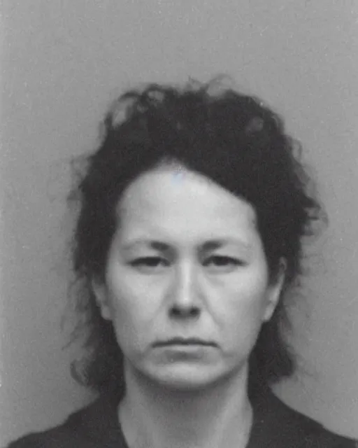 Prompt: a police mugshot of leslie dach in hungary