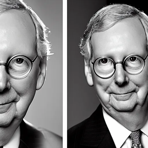 Prompt: a photoshoot of mitch mcconnell