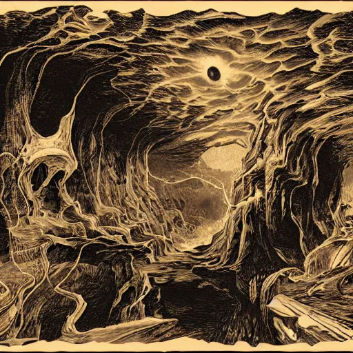 Image similar to anti - victorian cavern of the virtual porous electrical soul punishment maelstrom