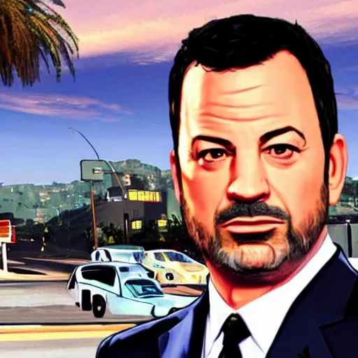 Image similar to Jimmy kimmel as cover art in GTA 5