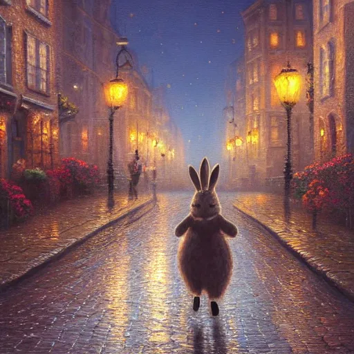 a beautiful painting of a rabbit wearing clothes | Stable Diffusion ...