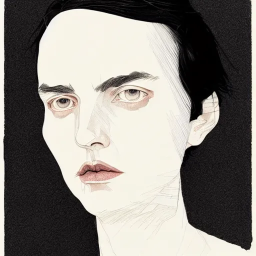 Image similar to portrait soft light, by killian eng and conrad roset, inspired by edgar allen poe, etching, fine, sharp high detail, screen print,