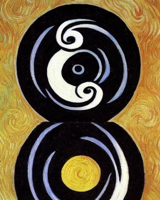 Image similar to yin and yang by Vincent Van Gogh