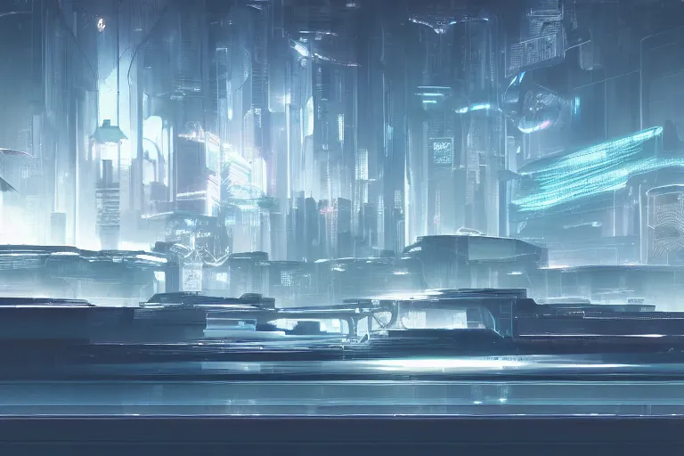 Image similar to soft clean chrome geometric landscape, cyberpunk, cinematic, retrofuturism, sci - fi, hyper realism, vaporwave aesthetic, extremely detailed, intricate, digital art