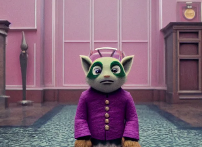 Prompt: a film still of teemo in the grand budapest hotel ( 2 0 1 4 )