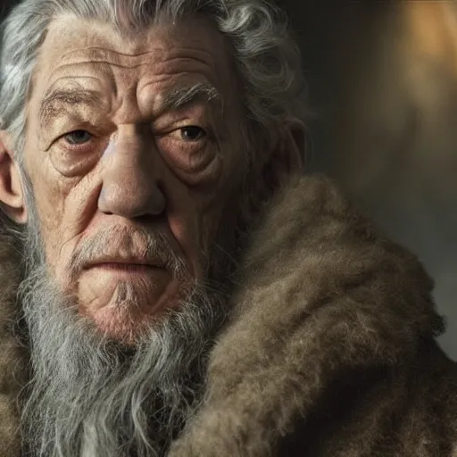 Image similar to Ian McKellen as Ivan the Terrible in 'The Tsar' (2019), movie still frame