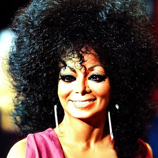 Image similar to diana ross mixed with michael jackson