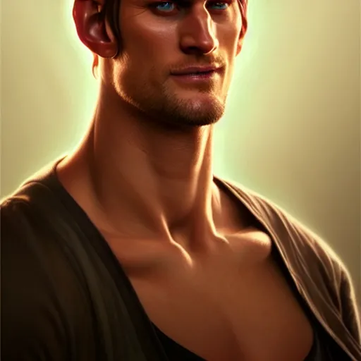 Image similar to alexander skarsgard, cg animation, riot entertainment realistic, character select portrait, by artgerm, greg rutkowski, alphonse mucha, 3 d