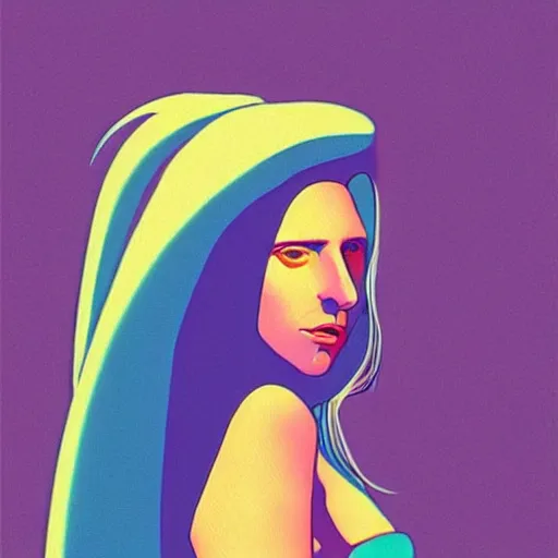 Prompt: “ lady gaga retro minimalist portrait by jean giraud, moebius starwatcher comic, minimalistic background, 8 k ”