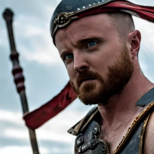 Image similar to photo of aaron paul as a roman gladiator, full shot, depth of field, f / 4, 1 / 2 0 0 s, iso 4 0 0