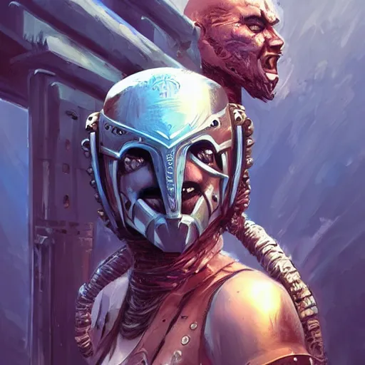 Image similar to cyberpunk viking helmet mask warrior goddess robot ninja fantasy, art gta 5 cover, official fanart behance hd artstation by jesper ejsing, by rhads, makoto shinkai and lois van baarle, ilya kuvshinov, ossdraws