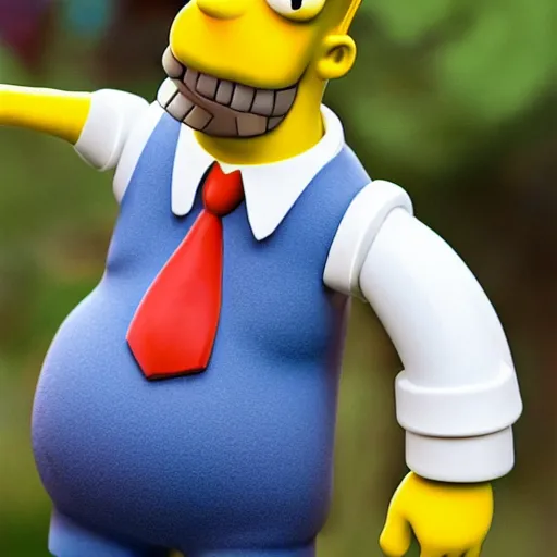 Image similar to homer simpson as as an aardman figure