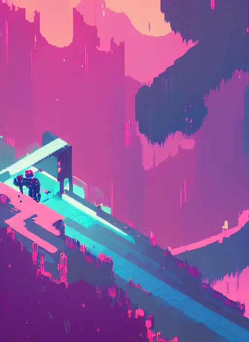 Image similar to hyper light drifter, wallpaper,