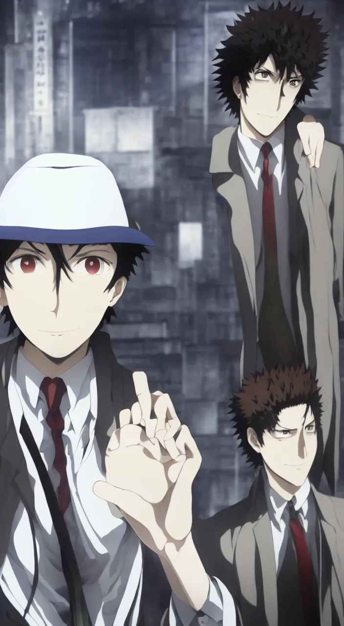 Image similar to okabe rintarou looking at viewer on rooftop, steins ; gate, digital anime art