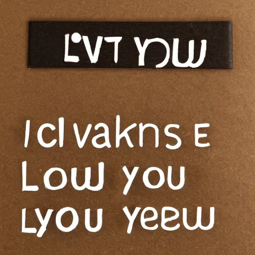 Image similar to clearly written text saying i love you