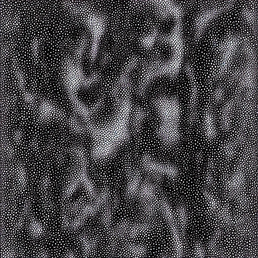 Image similar to face made out of planet, faceless people dark, dots, drip, stipple, pointillism, technical, abstract, minimal, style of francis bacon, asymmetry, pulled apart, cloak, hooded figure