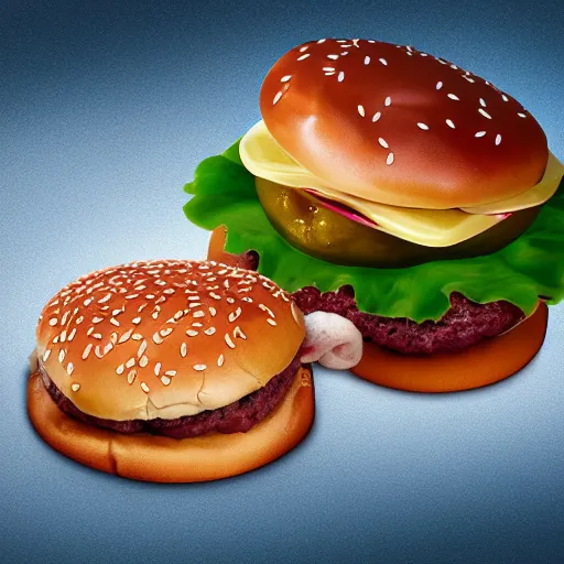 Image similar to blobfish hamburger, extremely detailed, 8k resolution, high detail