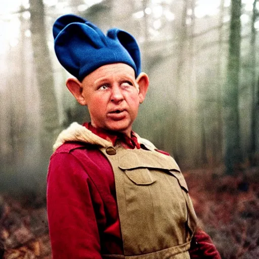 Image similar to elmer fudd as a real person photo by annie leibovitz