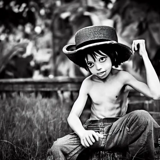 Image similar to monkey as luffy photography