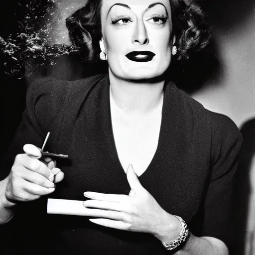 Image similar to joan crawford smoking, photo journalism