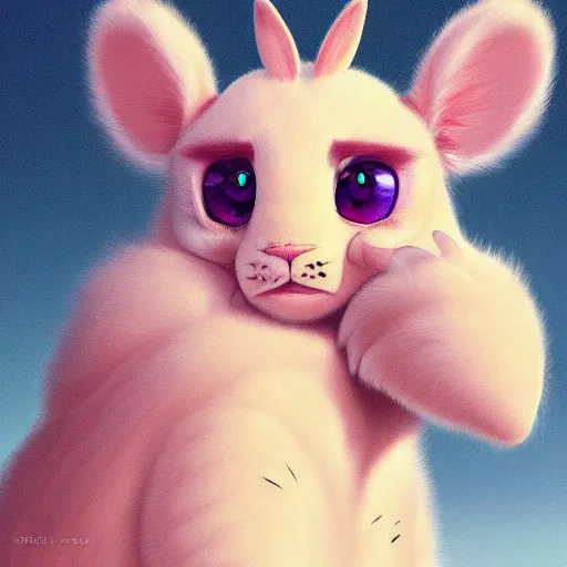 Image similar to cutie fluffy creature icecream, digital art, 3 d, octave render, masterpiece, mega detailed, pixar, disney, vivid illustration, cartoon, fantasy, by george stubbs, artgerm, in the style of ghibli kazuo oga, pastel fur