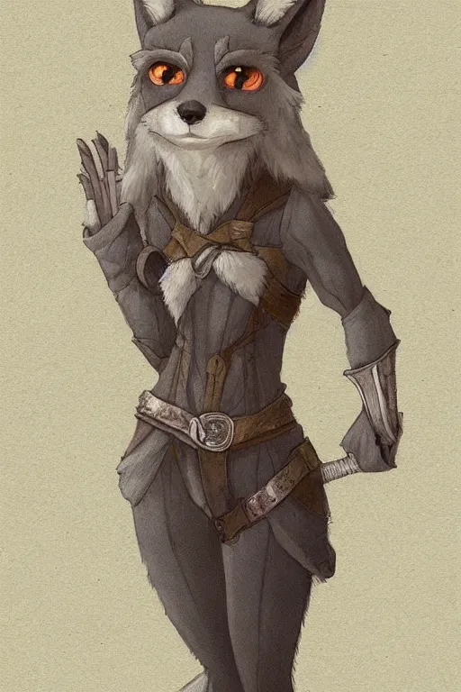 Image similar to an anthropomorphic medieval fox with a fluffy tail, backlighting, trending on artstation, digital art, furry art, trending on furaffinity, fantasy art, by kawacy