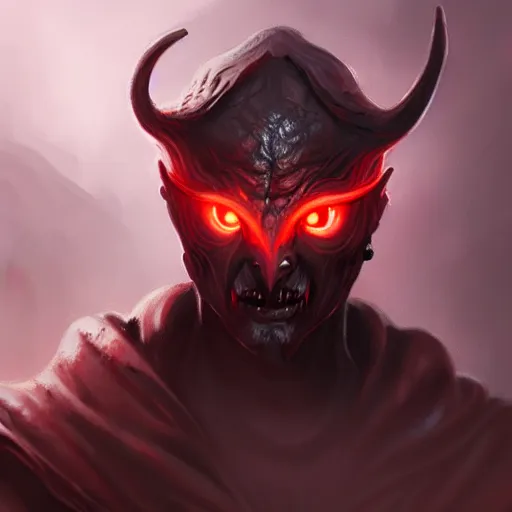 Image similar to Kitava insatiable hunger, path of exile, demon, blindfold, artstation, concept art, digital painting, highly detailed, portrait