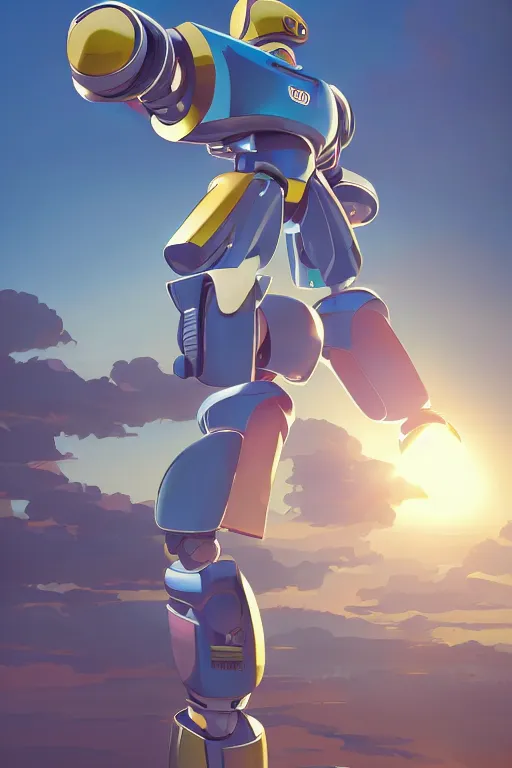 Image similar to metabots medabots medarotto medarot robot minimalist comics, behance hd by jesper ejsing, by rhads, makoto shinkai and lois van baarle, ilya kuvshinov, rossdraws global illumination ray tracing hdr radiating a glowing aura