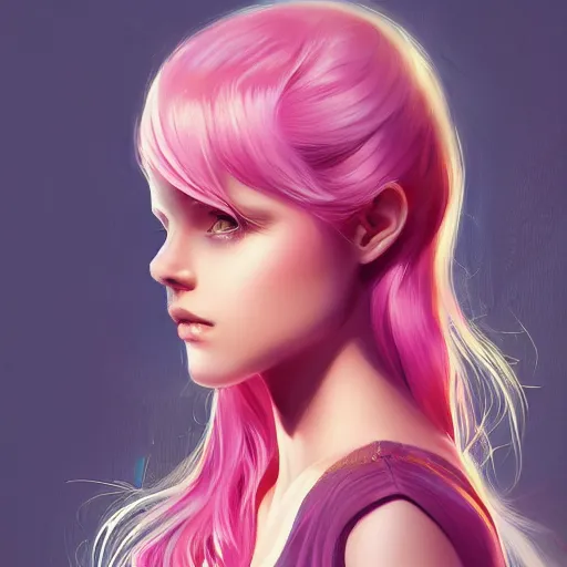 Prompt: teen girl, full body, entire body, pink hair, gorgeous, amazing, elegant, intricate, highly detailed, digital painting, artstation, concept art, sharp focus, illustration, art by Ross tran