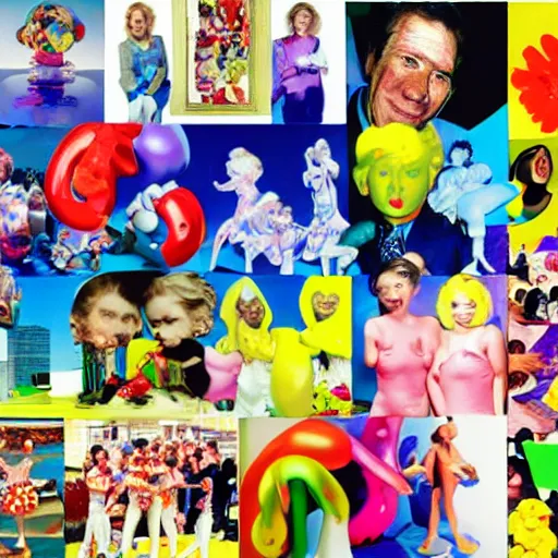 Prompt: collage by jeff koons,