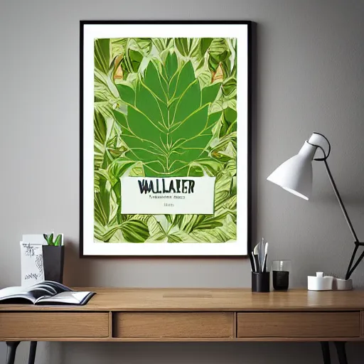 Prompt: walter white botanical poster