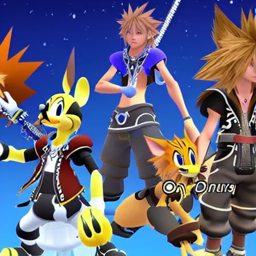 Image similar to A leaked image of a Warrior cats world in Kingdom Hearts 4, Kingdom hearts worlds, Lion sora , action rpg Video game, Sora wielding a keyblade, Sora as a cat, cartoony shaders, rtx on, Erin hunter, Warrior cats book series